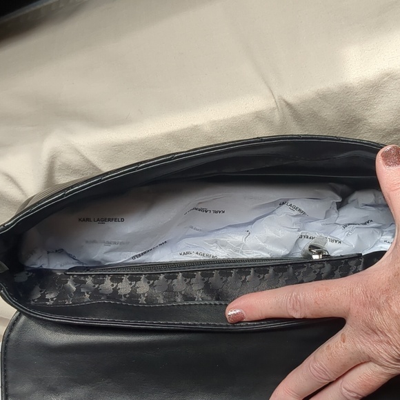 NWT Karl Lagerfeld Charlotte Leather Top Handled Satchel - Picture 6 of 17